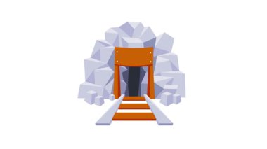 Mayın girişi beyaz ve yeşil ekran arkaplanından izole edilmiş