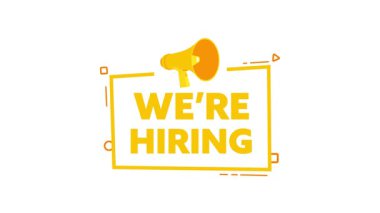 Animasyon, iş duyurusu için megafonla imza topluyordu.