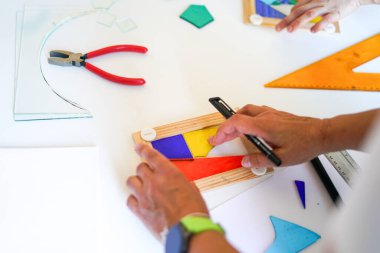 Lekeli cam atölyesi. Yaratıcı atölye. 