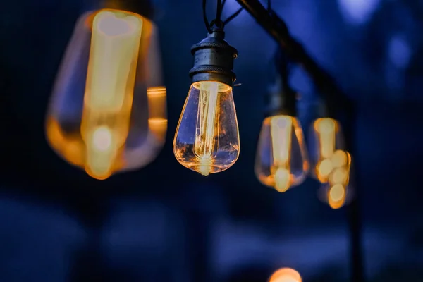 stock image       Gardening lightening. Small hanging lamps.                          