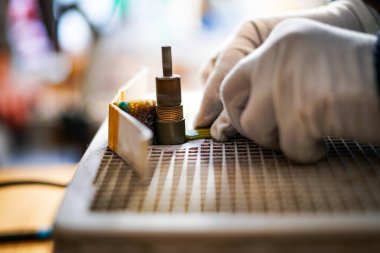 Lekeli cam atölyesi. Yaratıcı atölye. 