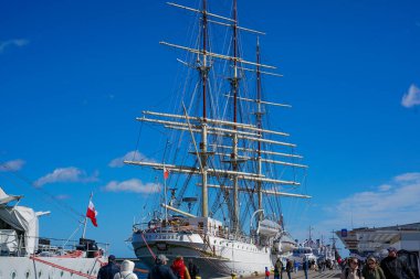 Dar Pomorza gemisi Gdynia, Polonya 'da. 