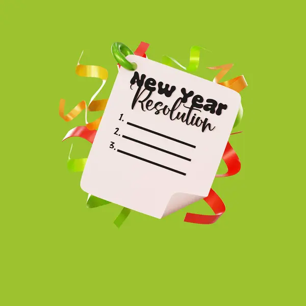 Concepto Resolución Año Nuevo Concepto Para Presentar Lista Tareas Pendientes — Foto de Stock