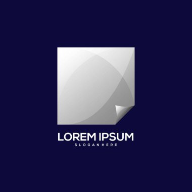 Kağıt logosu renkli gradyan çizimi