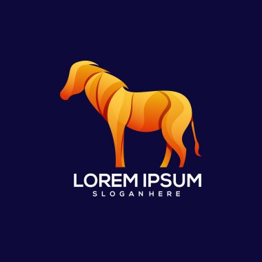At logosu renkli gradyan çizimi