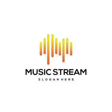 Müzik Spektrumu soyut logo gradyanı renkli
