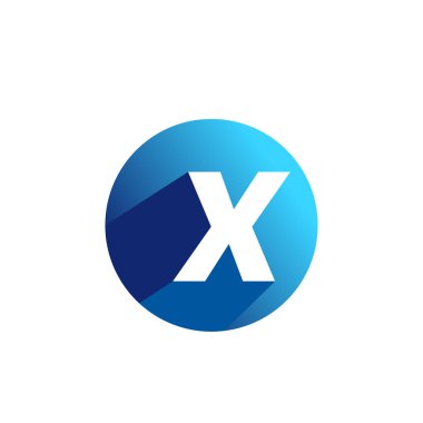 X harfi logo tasarımı gradyan rengi