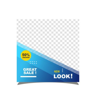 Sosyal medya şablonu modern profesyonel tasarım