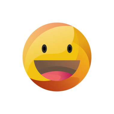 Gülümseme duygu simgesi tasarımı gradyan logo renkli yeni biçim