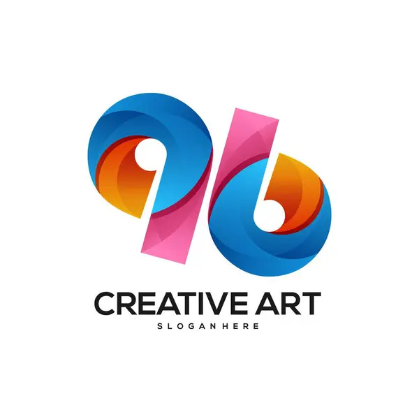Logo Gradiënt Kleurrijk Ontwerp — Stockvector