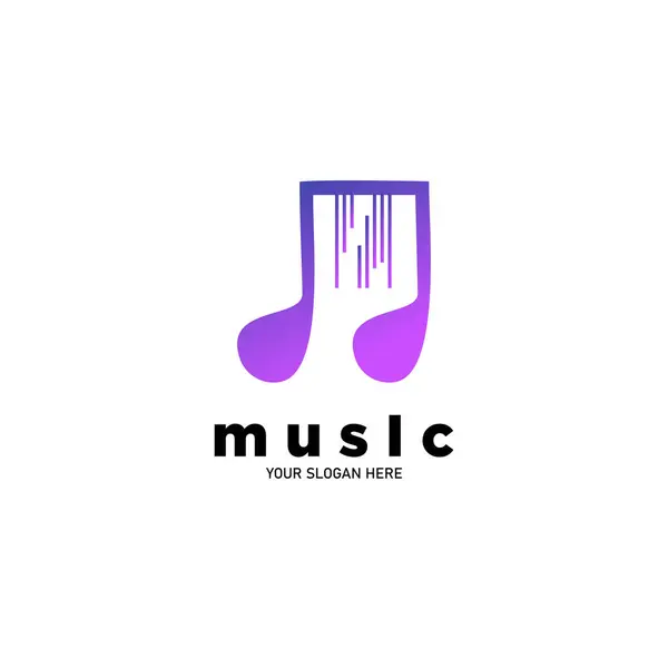 Дизайн Логотипа Музыкальных Букв — стоковый вектор