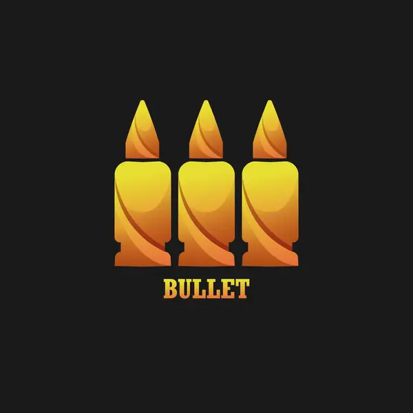 Weapon Bullet Colorful Gradient Design — Stock Vector