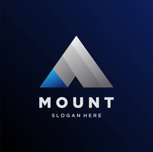 Mount logo şirketi tasarımı renkli gradyan