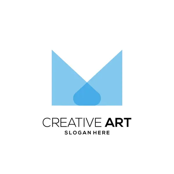 M harfi logosu renkli modern gradyan