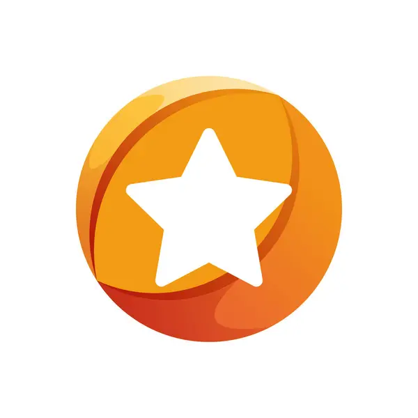 Star Emoticon Design Gradient Logo Barevný Nový Styl — Stockový vektor