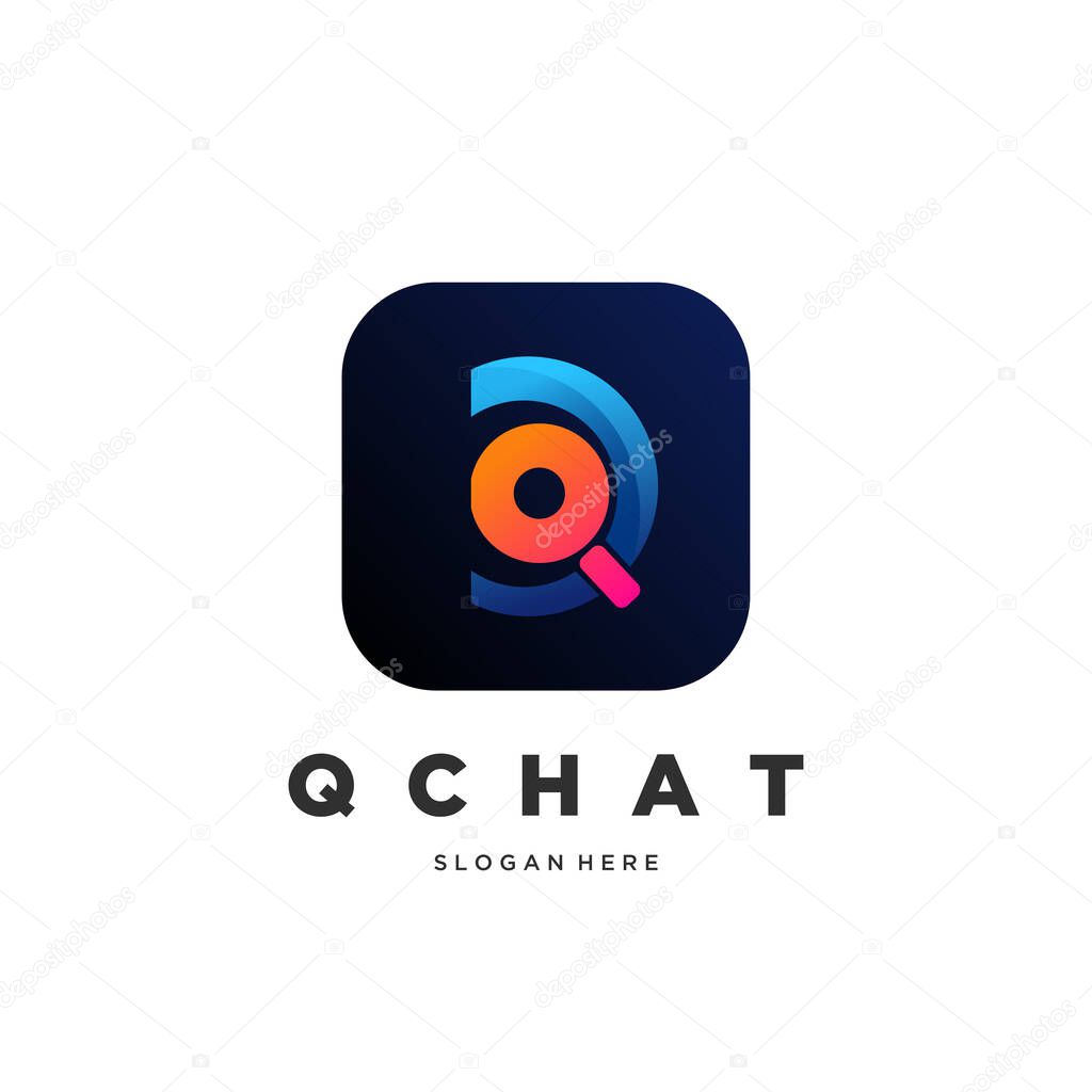 Logo design company gradient colorful