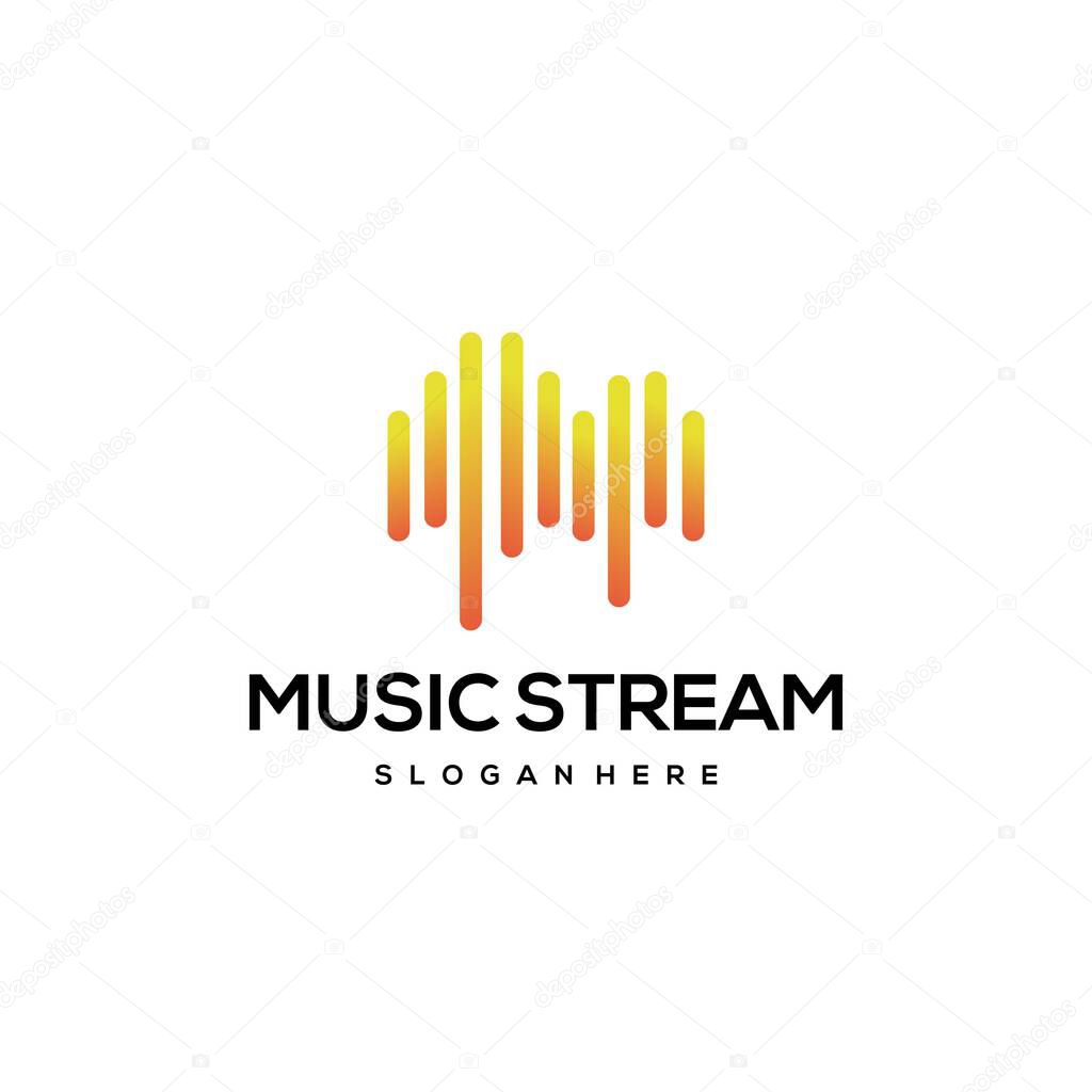 Music Spectrum abstract logo gradient colorful