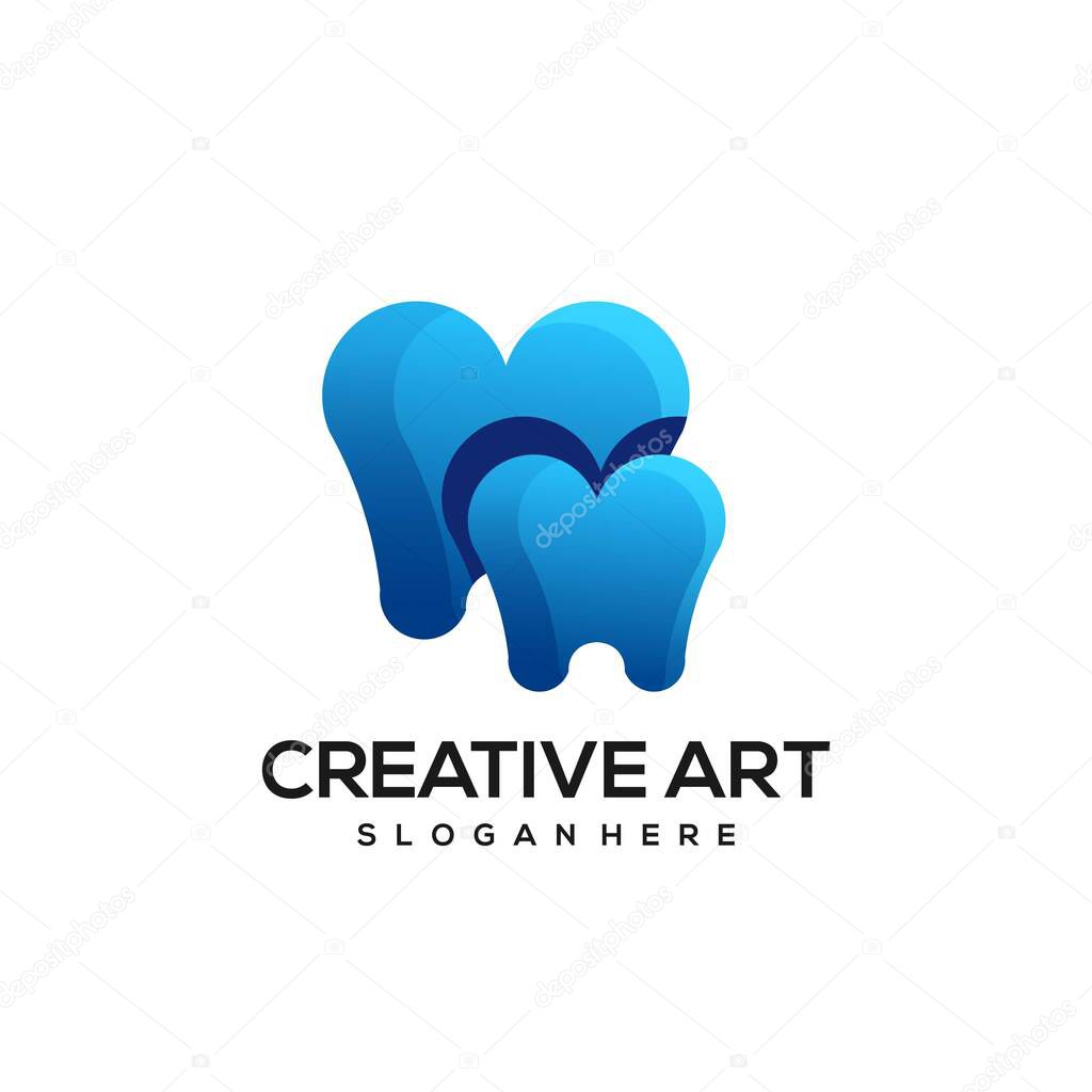 Dental logo gradient colorful