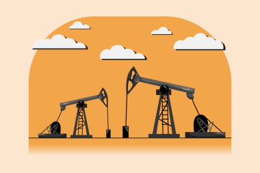 Endüstriyel petrol pompalarının vektör çizimi