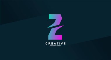 Altında yaratıcı kelimesi olan mor ve mavi bir Z harfi.