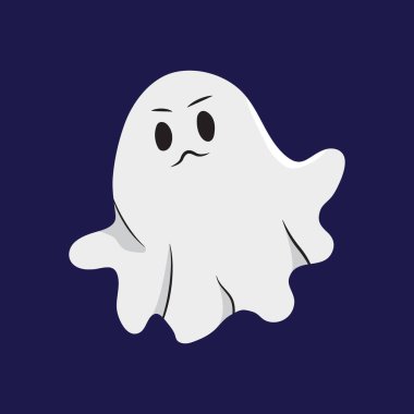 Yüzünde kızgın bir ifade olan bir çizgi film hayaleti.