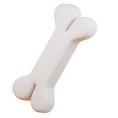 Turuncu arka planda beyaz bir kemik gösterilir