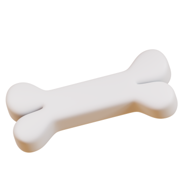 Turuncu arka planda beyaz bir kemik gösterilir