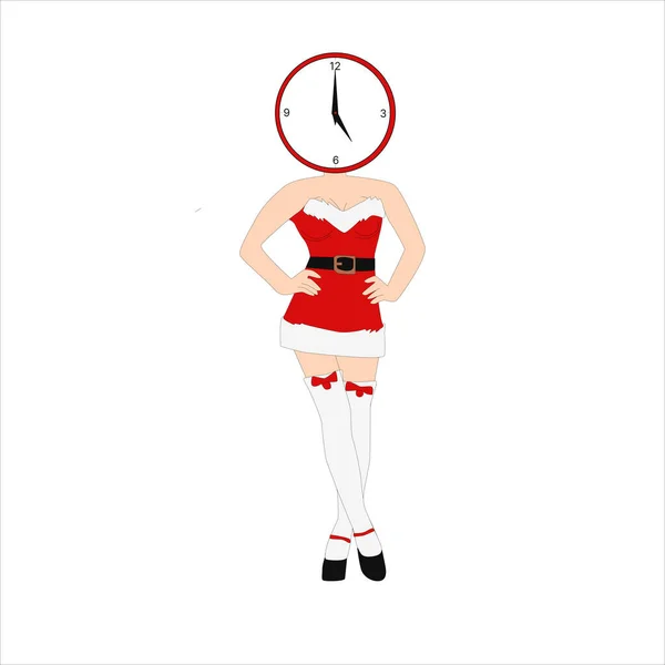 I created a female Santa Claus character who will welcome Christmas Eve in the form of a vector illustration