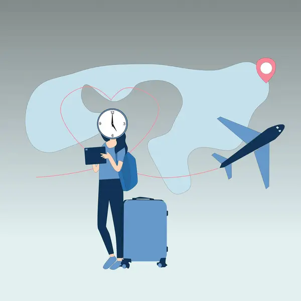 Tatile çıkmak isteyen bir kadın karakter yarattım.