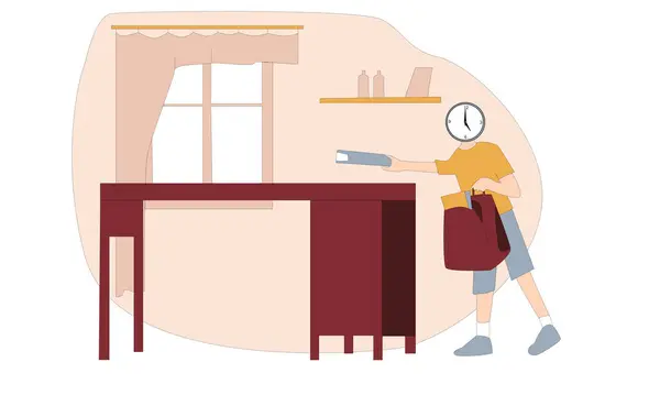 Erkek bir karakteri okula gönderdim.