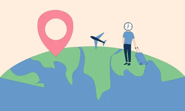 Dünya çapında tatilde olan bir erkek karakter yarattım.