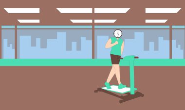 Spor salonunda egzersiz yapan bir erkek karakter yarattım..