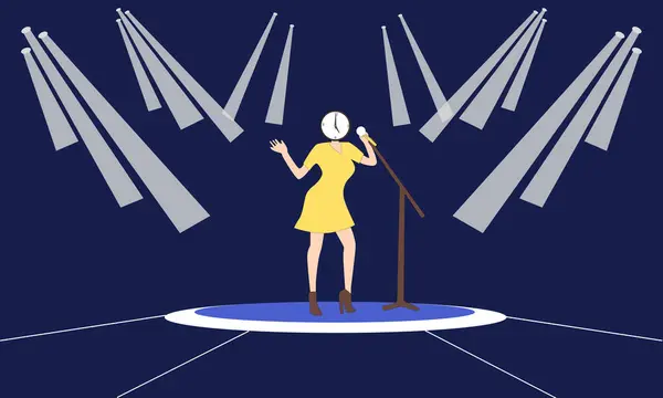 Elinde bardak tutan şişman kadın.