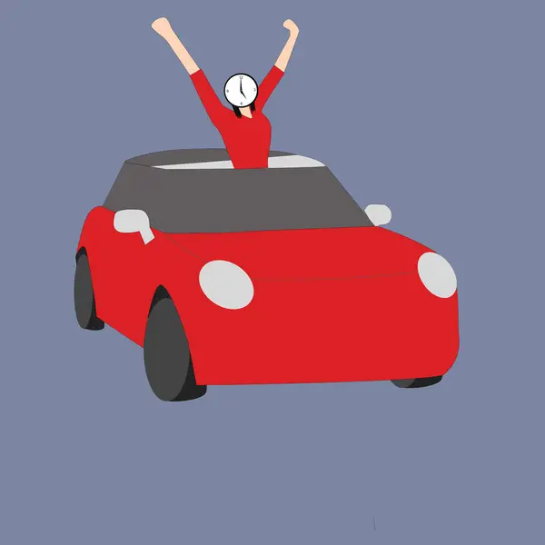 Lüks bir araba süren bir adam karakteri yarattım.