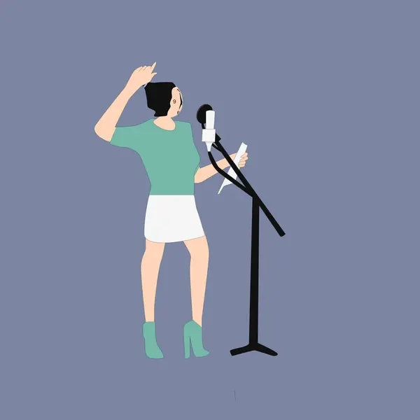 Kayıt yapan bir kadın karakteri yarattım.