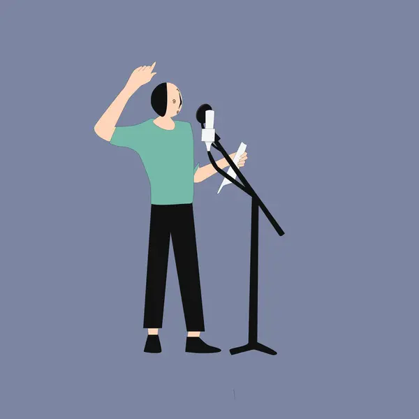 Kayıt yapan bir adam karakteri yarattım.