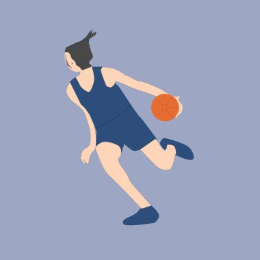 Basketbolu desteklemek isteyen bir kadın karakteri yarattım.