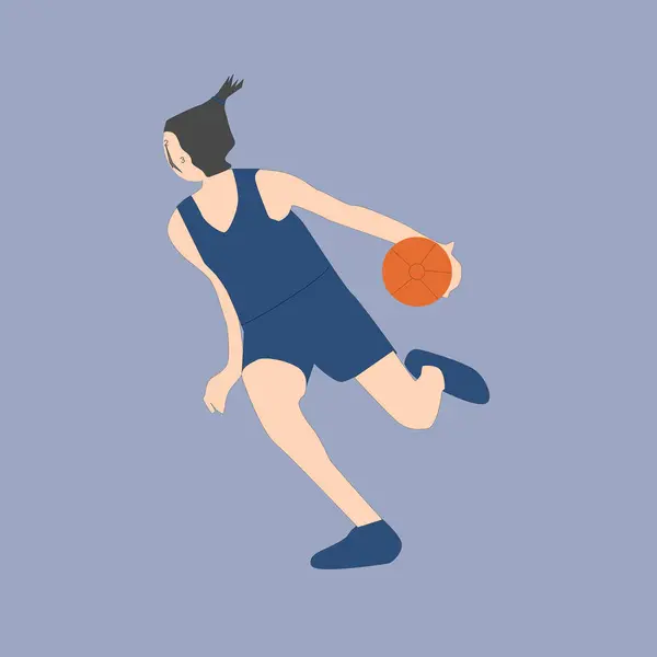 Basketbolu desteklemek isteyen bir kadın karakteri yarattım.