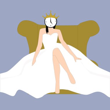 Birinci sınıf bir moda mücevheri yarattım. Kraliyet Kraliçesi Taç Karakteri.