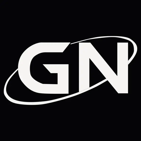 GN logosu gümüş stili monogrom