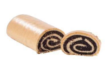 Şekerleme. Beyaz arka planda tatlı pasta