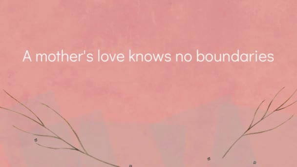 アニメ ママのためだけに 花とテキストでモーションテンプレート アニメーションの母の日のリボン花の背景 — ストック動画