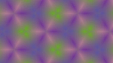 Mor ve yeşil tonlarda, bulanık bir efekt ile tekrarlanan üçgenlerin soyut deseni. Geometrik şekiller ve yumuşak renk eğimleri görsel olarak çekici ve modern bir tasarım yaratır.