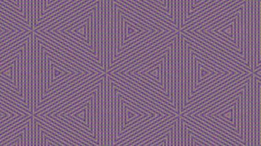 Mor ve yeşil tonlarda, bulanık bir efekt ile tekrarlanan üçgenlerin soyut deseni. Geometrik şekiller ve yumuşak renk eğimleri görsel olarak çekici ve modern bir tasarım yaratır.