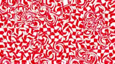 Dinamik kırmızı ve beyaz kıvrımlı ve kareli desenli soyut bir arkaplan. Arkaplan, doku ve tasarım elementleri için mükemmel. Canlı ve göz alıcı bir görsel gerektiriyor..