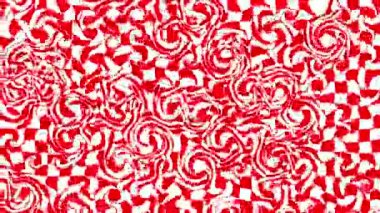 Dinamik kırmızı ve beyaz kıvrımlı ve kareli desenli soyut bir arkaplan. Arkaplan, doku ve tasarım elementleri için mükemmel. Canlı ve göz alıcı bir görsel gerektiriyor..