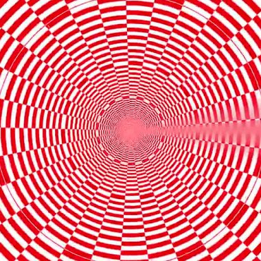 Çarpıcı kırmızı ve beyaz bir optik illüzyon deseni büyüleyici bir tünel etkisi yaratıyor. Geometrik tasarım hipnotik ve dinamik bir görsel deneyim sağlıyor, arka planlar için mükemmel, dijital sanat