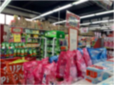 abstract blurred background of the supermarket