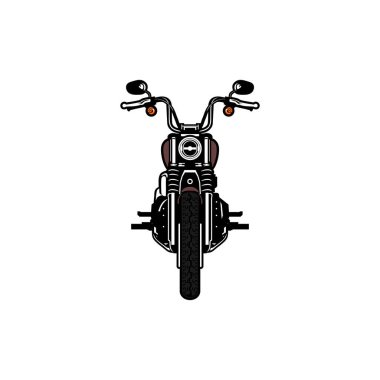 büyük motosiklet ön görünüm vektör çizimi