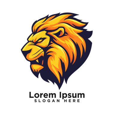 Aslan logosunu görmeniz gerekir. Vektör çizim